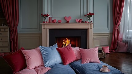 Cozy Valentine's Day Living Room