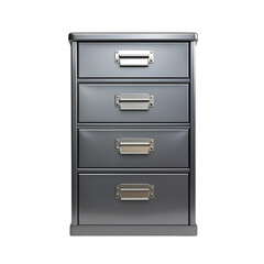 sleek metal cabinet four drawers