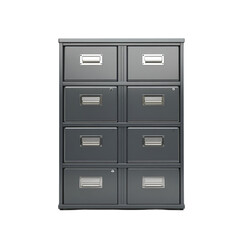 dark grey metal file cabinet