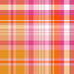 Seamless pattern with pleasant orange and pink colors for plaid, fabric, textile, clothes, tablecloth and other things. Vector image.