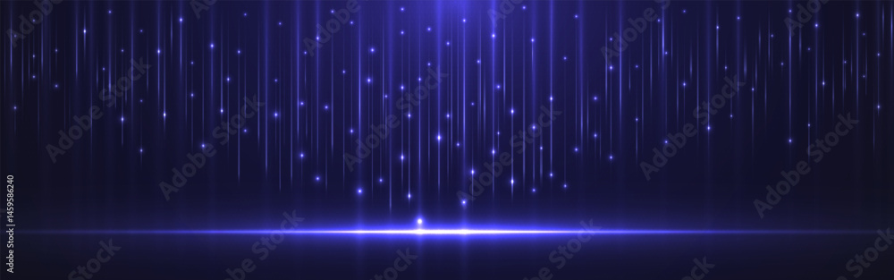 Poster digital flow. bid data background. glowing vertical light streaks and particles. abstract futuristic