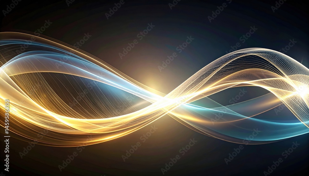 Poster dynamic flow of light and color studio digital art abstract close-up visual harmony