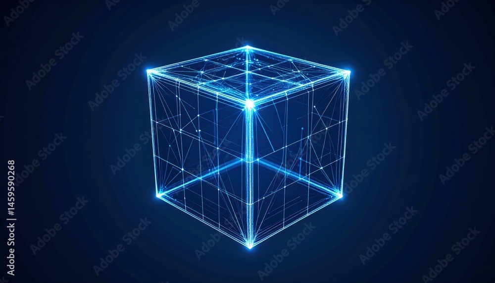 Poster dynamic 3d data visualization digital space graphic design futuristic environment aerial perspective