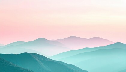 Fototapeta premium Majestic mountain landscape tranquil nature scene digital art serene environment wide-angle view aesthetic calmness