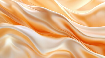 Soft, flowing silk fabric in peachy-gold hues