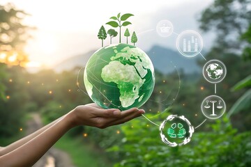 Green Earth Sustainability Concept Image
