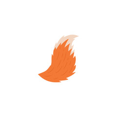 Cartoon fox tail vector illustration 