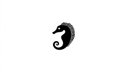Silhouette of seahorse