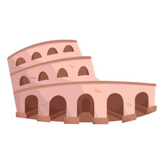 Colosseum ancient landmark art. Vector