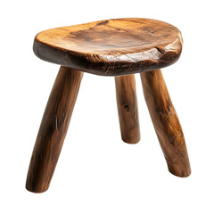 rustic wooden three legged stool