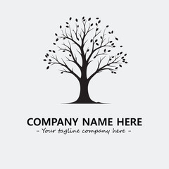 Tree Silhouette Logo Company Design Illustration Vector Graphic Image