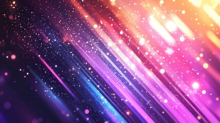 Obraz premium Vibrant, dynamic abstract background with diagonal streaks of light and sparkles