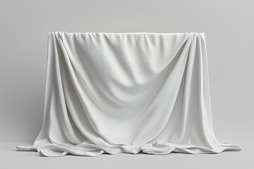 white curtain on white background