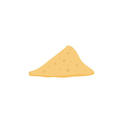 Pile of sand cartoon. Sandy dune in desert or beach. Vector illustration.