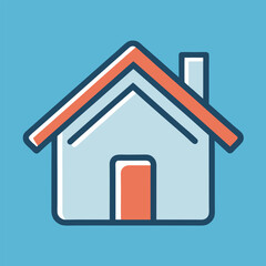 home icon on blue background