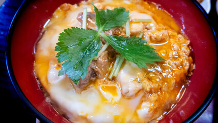 とろとろ卵の比内地鶏の親子丼　秋田　ご当地グルメ