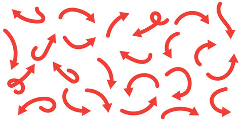 Elegant arrows set for business plan, presentation and education. Sign, Symbol, Hand drawn arrow collection