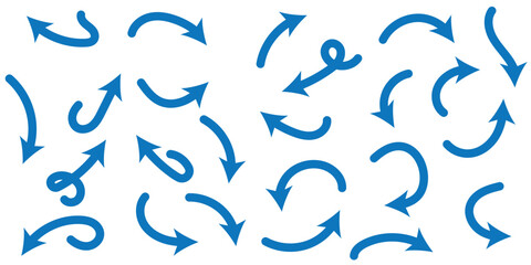 Curved arrow icons set. curved arrows. arrow symbol collection. vector