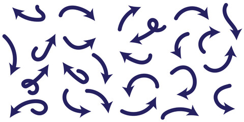 Curved arrow icons set. curved arrows. arrow symbol collection. vector