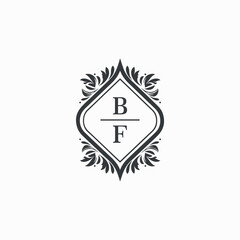 BF Initials Wedding Logo Vector Art  Icons  and Graphics