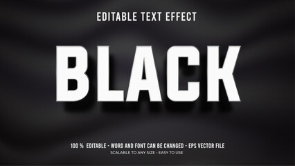 black editable text effect	
