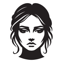 Subdued Sad Face silhouette, soft and sorrowful – Sad Face illustration – Minimalist Sad Face vector – Sad Silhouette

