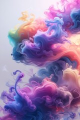 Colorful Smoke Forming Abstract Shapes and Swirls