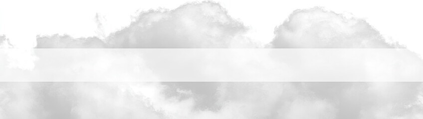 Soft, gray clouds with a horizontal white band