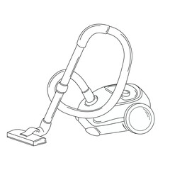 Vacuum Cleaner Vector Illustration Outline