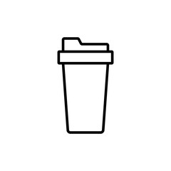 coffee paper cup line icon