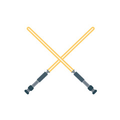 Light sword. Light Futuristic Swords. Vector Illustration.