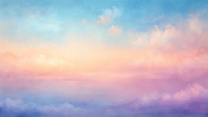 Obraz premium Pastel Sky Dreamscape Serene Clouds and Soft Hues at Dawn or Dusk
