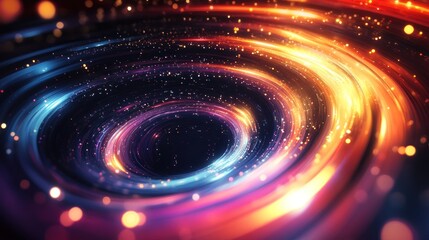 Obraz premium Cosmic Vortex: A Symphony of Light and Color