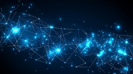 Obraz premium Abstract blue network connections