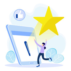Illustration vector graphic cartoon character of rating