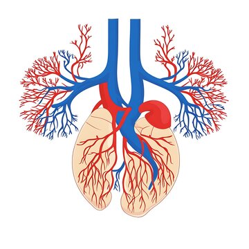 **Medical Diagram Of Systemic Vs. Pulmonary Circulation With Heart As The Central Node. --V 6.1 --S 50 --Raw** - @Darya (Relaxed) -# Create, Explore, And Organize On [Midjourney.Com](<Https://Midjourn