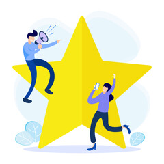 Illustration vector graphic cartoon character of rating