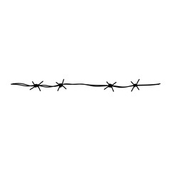 Barbed wire fence. Vector illustration 