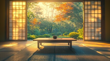 Tranquil Japanese Garden View