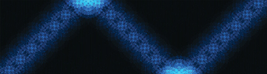 Panorama Light Line Technology on Blue Background,Digital and Connection Concept design,Vector illustration.