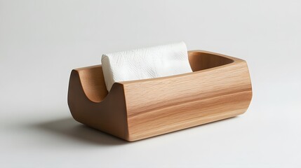 Wooden Napkin Holder with Minimalist Design.