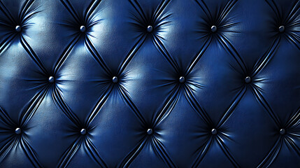 Fototapeta premium A blue leather couch with a blue pattern