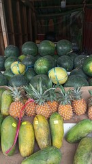 Display of Tropical Fruits at Fruit Stand