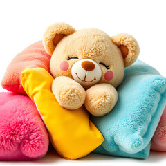Cute Plush Teddy Bear with Colorful Blankets