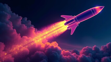 Obraz premium Science fiction rocket art images