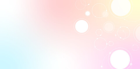 Gradient spheres floating background. Soft pastel bubbles in a zero-gravity space. The bokeh on the gradient background blurred the natural g Bokeh colorful glows sparkle. Graphic template. vector.