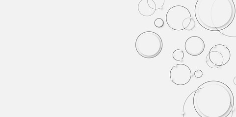 Random shifted white circle background wallpaper banner pattern neomorphism style design. Cosmetic liquid. Face serum texture. Collagen. Chronically Face. Serum Cosmetic. Clear bubbles, air bubbles. 