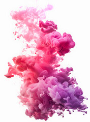 Fototapeta premium Colorful ink in water isolated on white background. Abstract background.