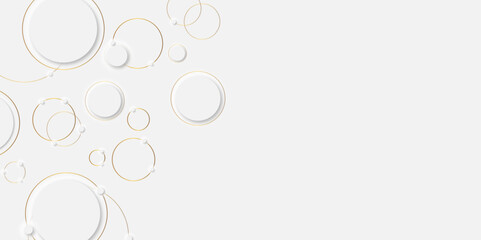 Random shifted white circle background wallpaper banner pattern neomorphism style design. Cosmetic liquid. Face serum texture. Collagen. Chronically Face. Serum Cosmetic. Clear bubbles, air bubbles. 
