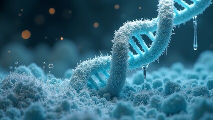 Fototapeta premium Microscopic DNA technology images